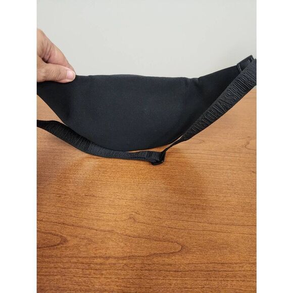 Victoria's Secret Sport Black Fanny Pack Waist Bag Adjustable Iridescent Zipper - Picture 3 of 6